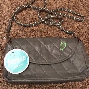 Gray crossbody purse